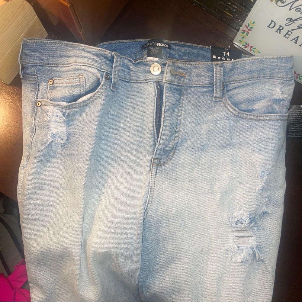 Distressed jeans